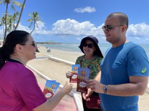 Hemoal encerra Semana Nacional do Doador de Sangue com ação de conscientização na orla de Maceió