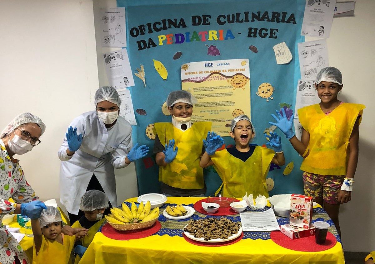 Leia mais sobre o artigo Crianças na Pediatria do HGE aprendem que diversão e sabor combinam com saúde