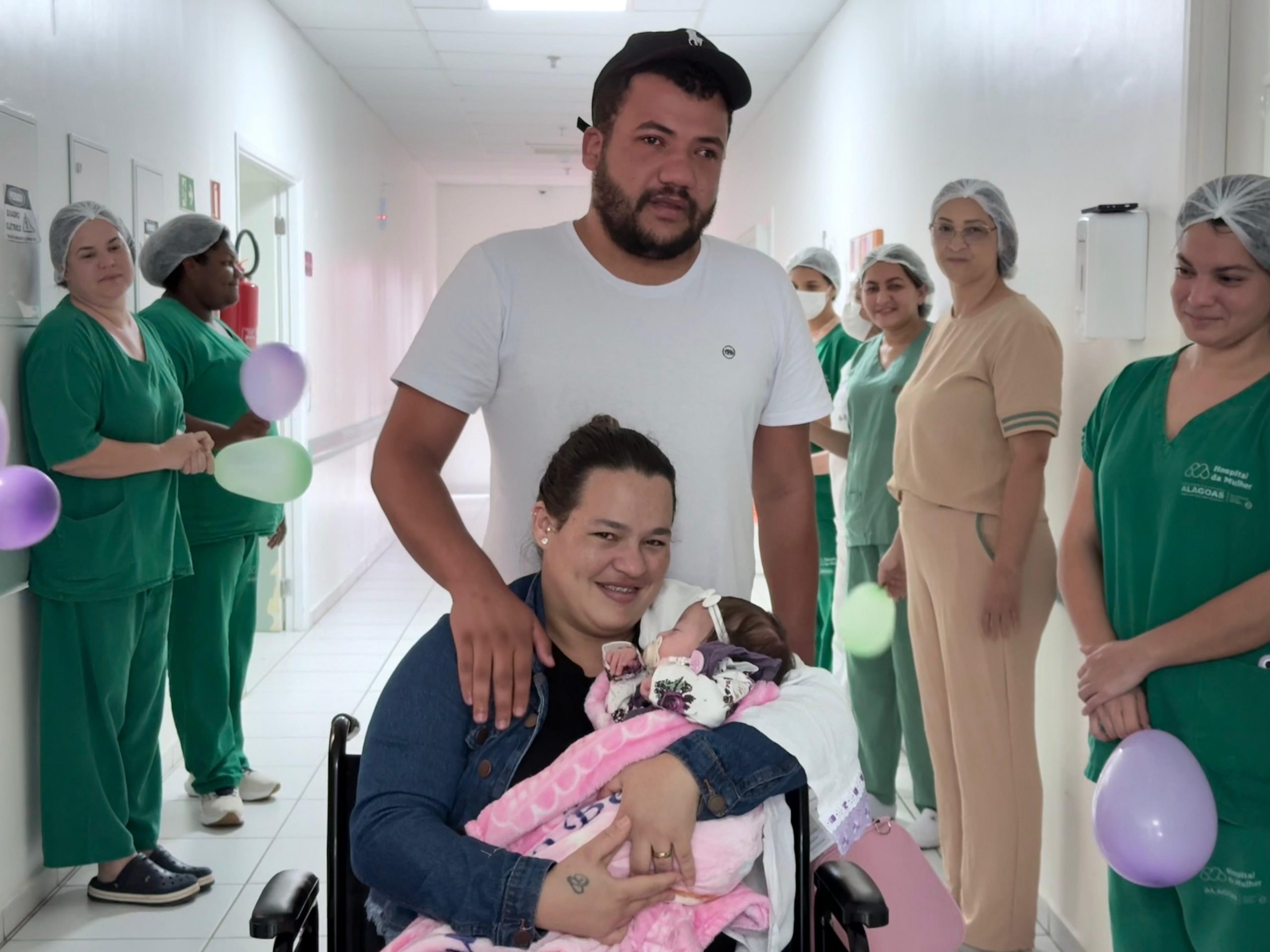 Leia mais sobre o artigo Bebê operada pelo Projeto Respirar e Serviço de Cardiopediatria da Sesau recebe alta